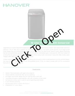 Hanover_HTRASH12L-5 Spec Sheet