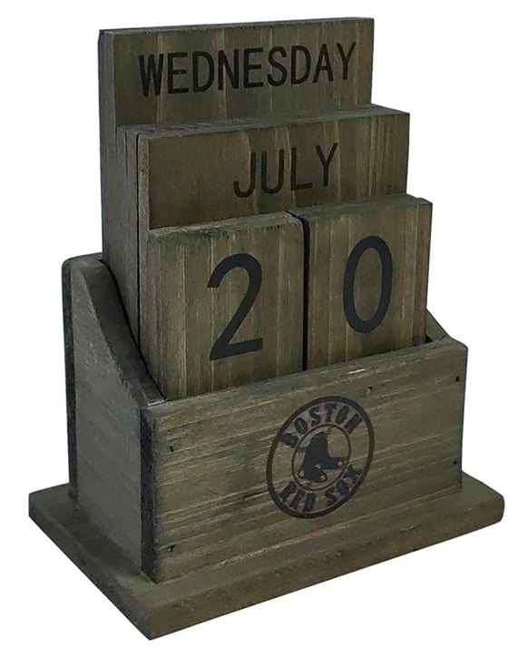 Imperial Boston Red Sox Rustic Wood Desk Calendar Imperial Boston Red Sox Rustic Wood Desk Calendar