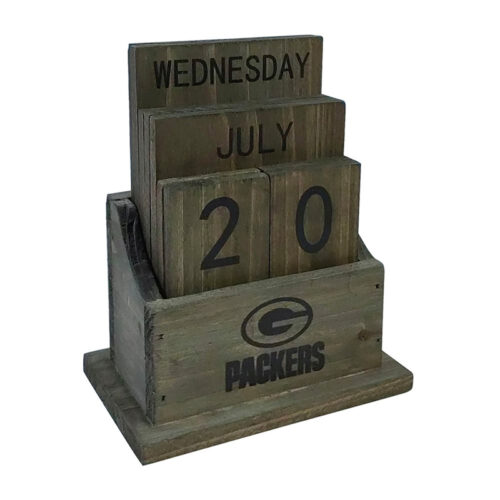 Imperial-Green-Bay-Packers-Rustic-Wood-Desk-Calendar2