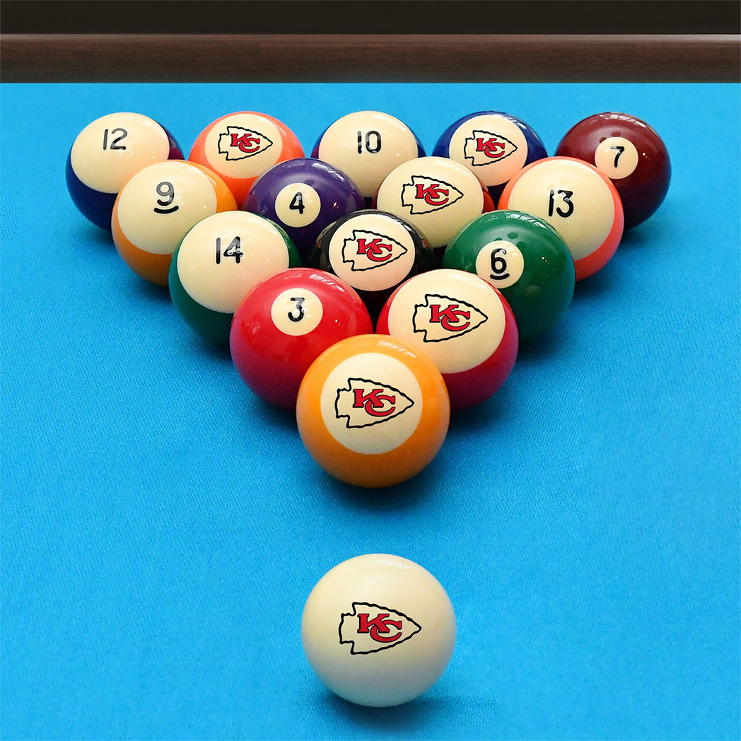 Imperial Kansas City Chiefs Retro Billiard Balls