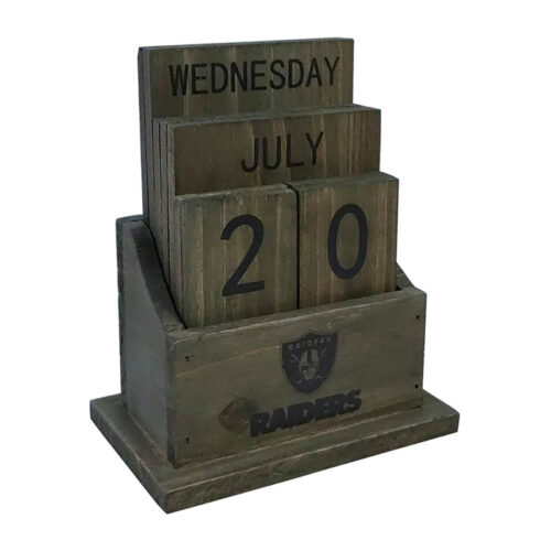 Imperial-Las-Vegas-Raiders-Rustic-Wood-Desk-Calendar2