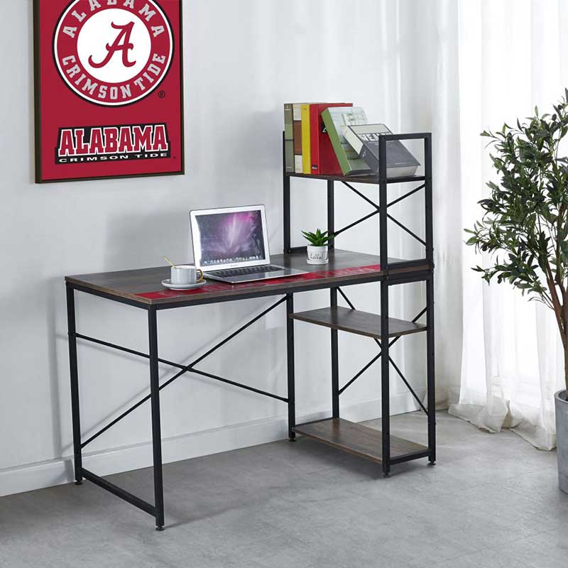Imperial-University-of-Alabama-Office-Desk-with-Shelves