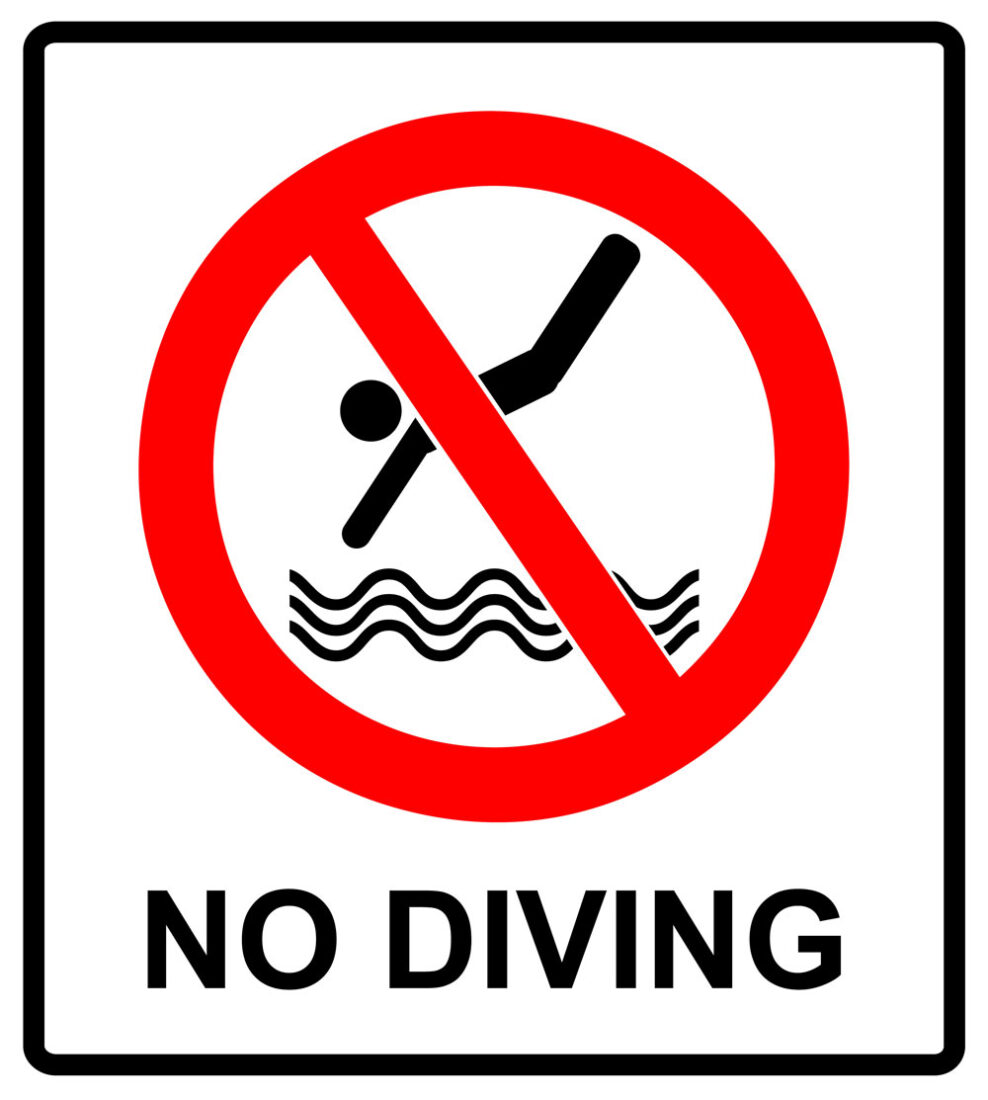 NO-DIVING Sign