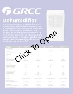 Gree GD50ABWP Specification Sheet