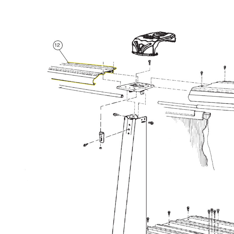 Century Above Ground Pool Replacement 9" Top Rail Common