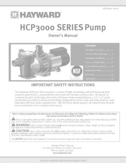 HCP3000 Series Pump Manual